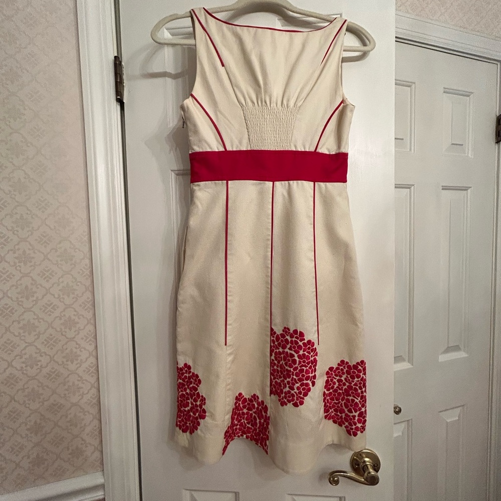 Floreat Cream and Red Floral Midi Dress - Picture 7 of 8